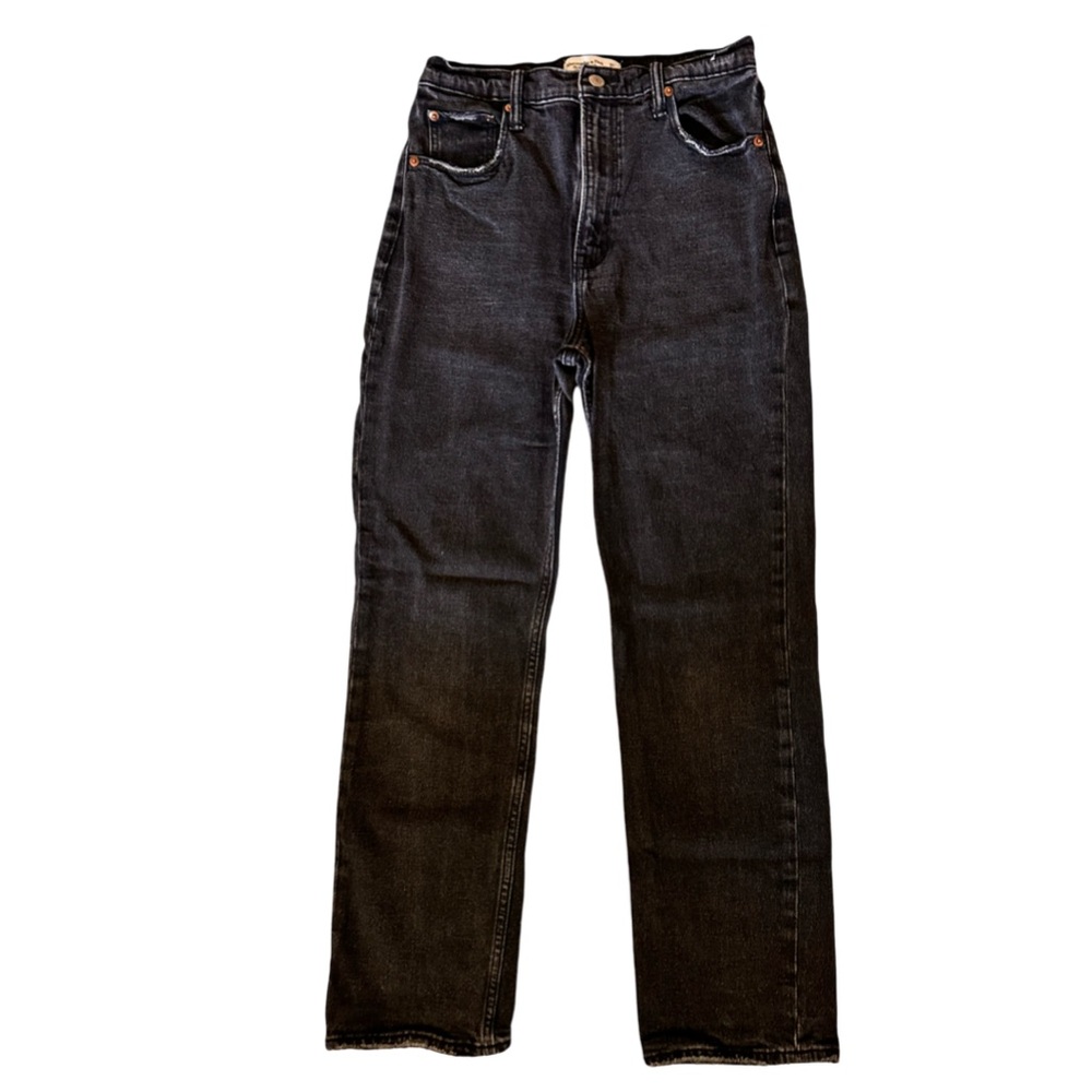 Abercrombie And Fitch The Ankle Straight Ultra High Rise Jeans